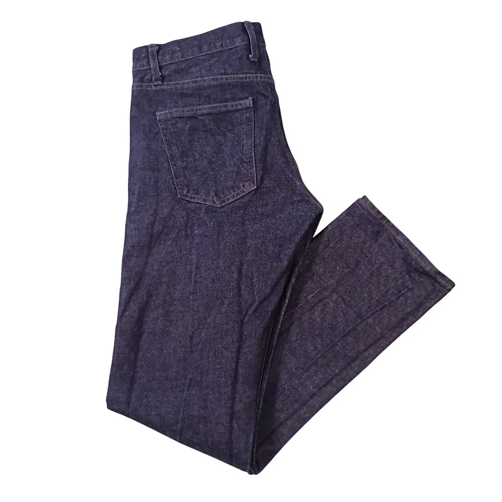 DSTLD Mens Straight Fit Selvedge Jeans Dark Indigo Blue 33x34 Button Fly - 34x33